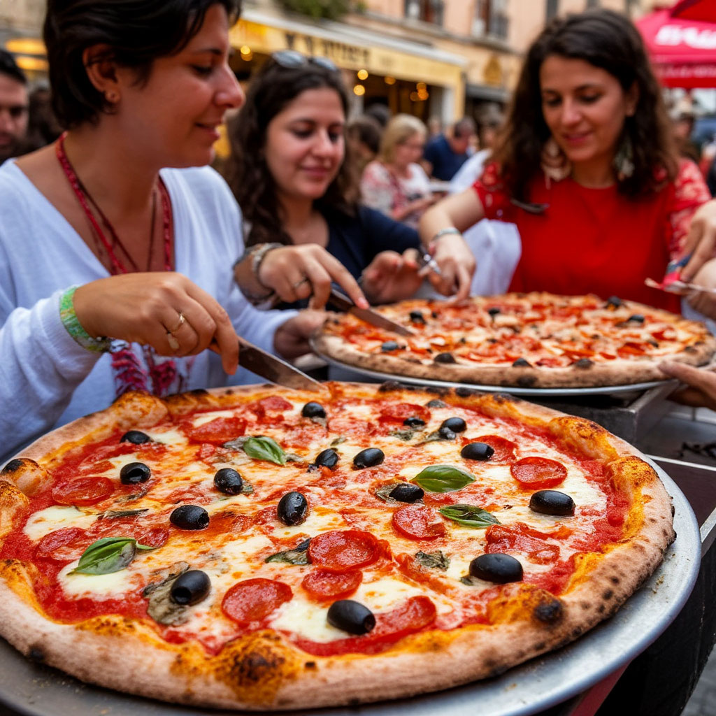 Грандиозный фестиваль Пиццы в Неаполе