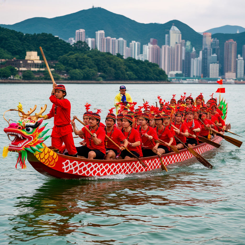 Фестиваль лодок-драконов в Гонконге