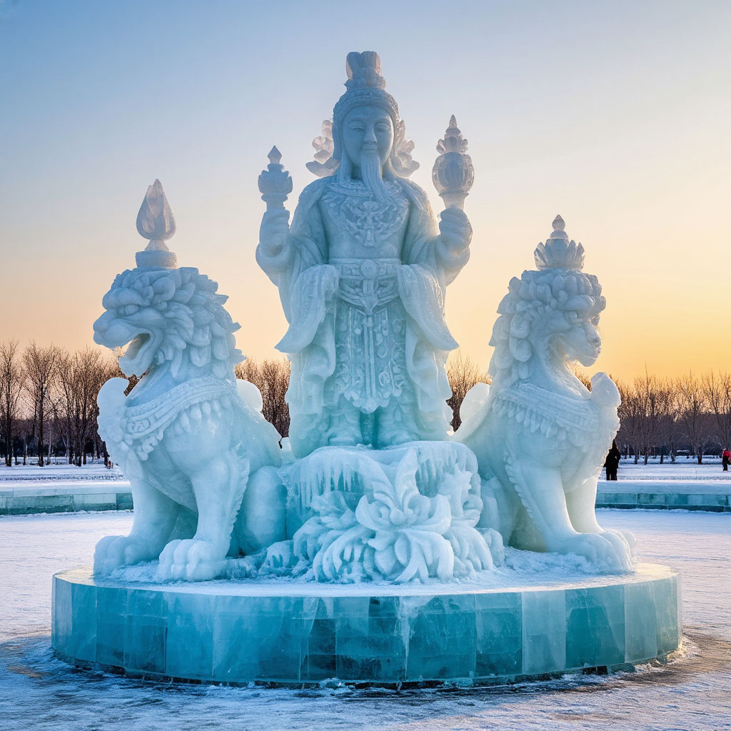 Фестиваль ледяных скульптур в Харбине