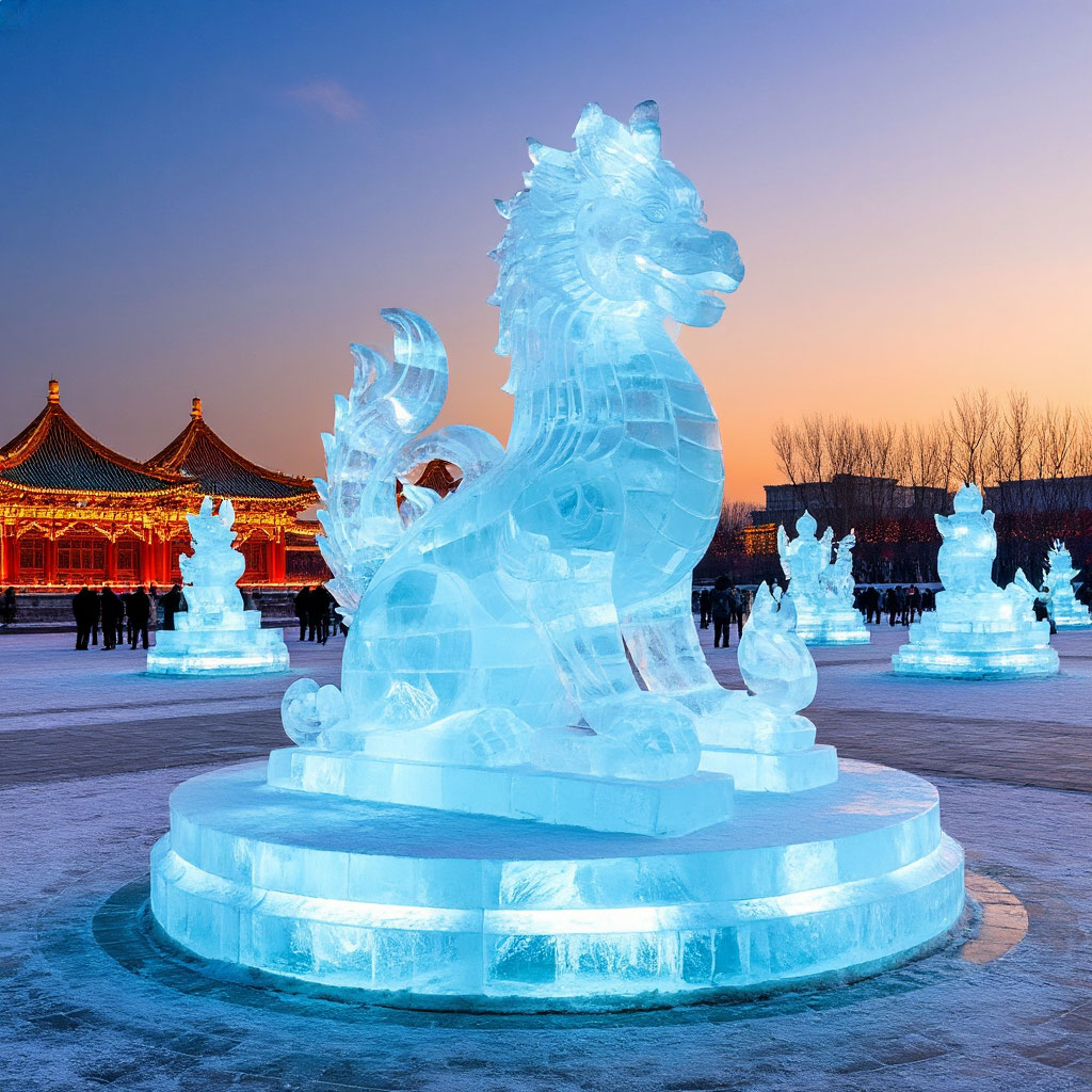 Фестиваль ледяных скульптур в Харбине