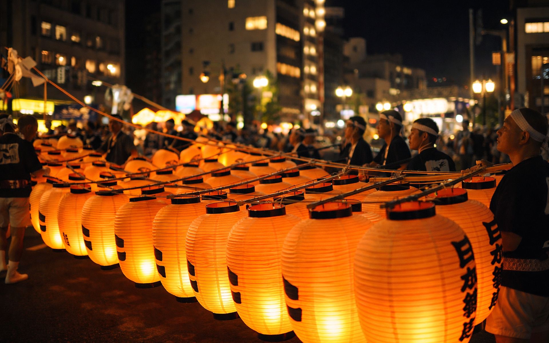 Фестиваль Канто Мацури в городе Акита