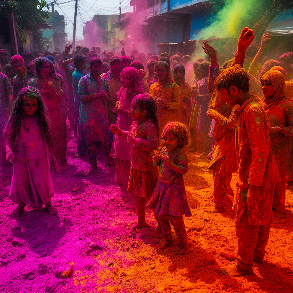 Праздник красок Холи 